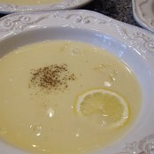 Greek avgolemono soup