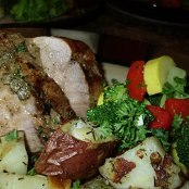 Grilled pork tenderloin au jus