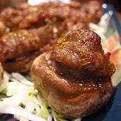 Sausage stuffed mushroom