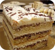 Slice of tiramisu prepared by The Mobile Chef